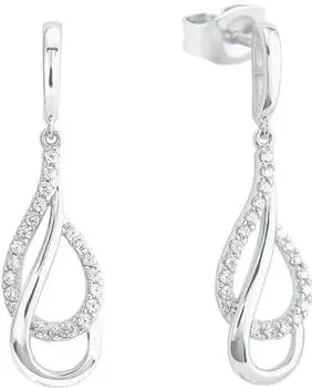 Amor Ohrstecker "Tropfen" Silber 925 mit Zirkonia, Damen (2026220)