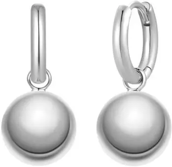 luluandjane Creolen Metall-Legierung, silber, Damen