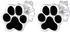 Elli Ohrstecker Pfoten Emaille 925 Sterlingsilber, schwarz (0304290411)
