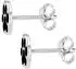 Elli Ohrstecker Pfoten Emaille 925 Sterlingsilber, schwarz (0304290411)