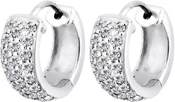 Elli Creolen filigran mit Kristallen, 925 Silber, Damen (0311381011)