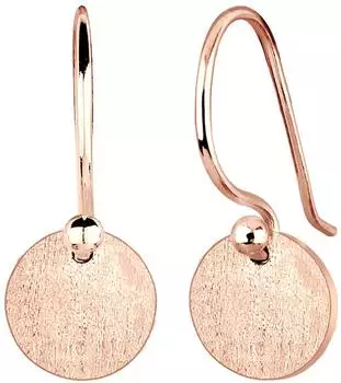 Elli Ohrh&auml;nger Pl&auml;ttchen Kreis matt, 925 Silber, rosegold (61434326-21)