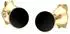 Elli Geo Ohrstecker rund, Emaille, schwarz, Damen, 925 Sterlingsilber (20760360-0)