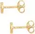 Elli Ohrstecker Kreis gehämmert, 925 Silber, goldfarben, Damen (70309643-0)