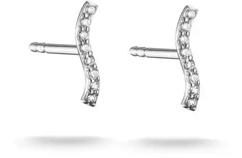 Thomas Sabo Ohrstecker Welle mit wei&szlig;em Zirkonia, silber (H2366-051-14)