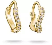 THOMAS SABO Paar Creolen "gelbgoldfarben" mit Zirkonia (synth.)