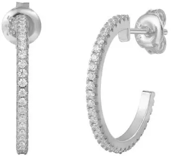 Xenox Modern Basic Creolen Zirkonia Sterlingsilber 20mm (XS10353)