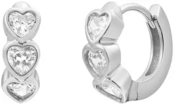 Xenox Love Story Ohrstecker Herzen Zirkonia Sterlingsilber (XS10057)
