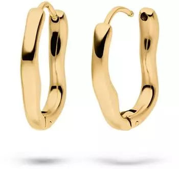 COPENHAGEN Organics Creolen aus Edelstahl, gold