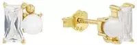 Amor Paar Ohrstecker "Schmuck Geschenk, Perle" mit Zirkonia (synth.) - mit...