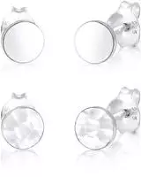 Ohrring-Set ELLI "Set Geo Ohrstecker Geh&auml;mmert 925 Silber", silber, Ohrringe,...