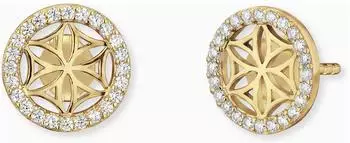 Engelsrufer Ohrstecker Lebensblume Silber 925 goldplattiert Zirkonia (ERE-LILLIFL-ZI-STG)