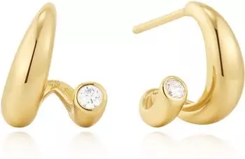 Ania Haie Spiral Bezel-End Ohrstecker, gold (E076-08G)