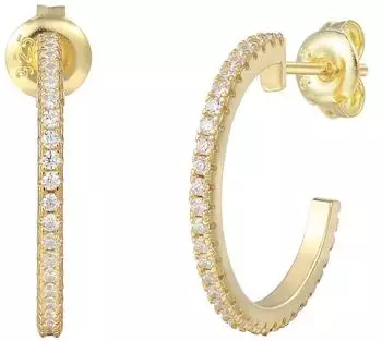 Xenox Creolen Modern Basic Zirkonia vergoldet 20mm (XS10353G)