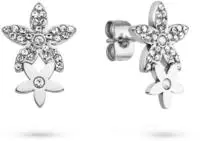 Tamaris Paar Ohrstecker "Schmuck Geschenk Edelstahl Bl&uuml;ten-Ohrstecker Glitter