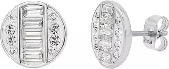 Tom Tailor Ohrstecker "Kreis" mit Preciosa Crystal, edelstahlfarben, kristallwei&szlig; (56277257-0)