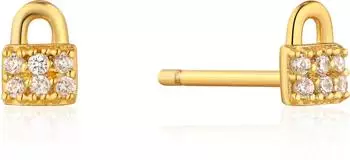 Ania Haie Underlock & Key Ohrstecker, Sterlingsilber, gold (E032-03G)