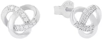 Amor Ohrstecker "Knoten-Optik" Sterlingsilber 925 mit Zirkonia (synth.), Damen (9177448)