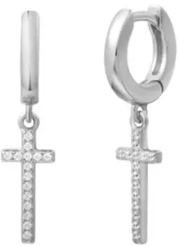 Xenox Creolen "Kreuze" mit Zirkonia, 925 Sterlingsilber (XS10041)