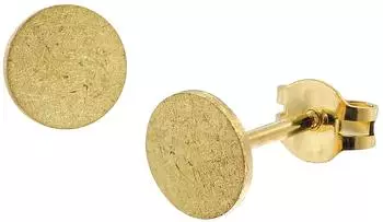 Trendor Damen-Ohrstecker 8K Gold, ⌀ 6mm (51030)