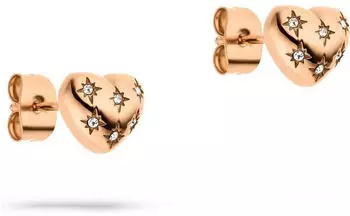 Tamaris Ohrstecker funkelndes Herz, Edelstahl, ros&eacute;gold (TJ-0883-E-09)
