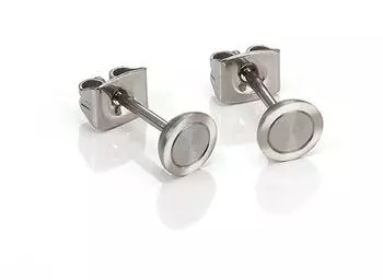 Boccia Ohrstecker Titan poliert/satin-mattiert (0541-01)
