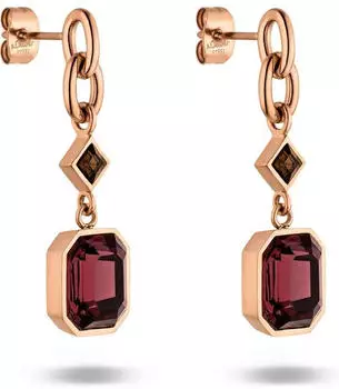 s.Oliver Signature Stone Ohrstecker Edelstahl ros&eacute;gold Damen (SOJ-0388-E-27)