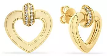 Jette Ohrstecker 925er Silber, gelbgold, Zirkonia, Damen (88595319)