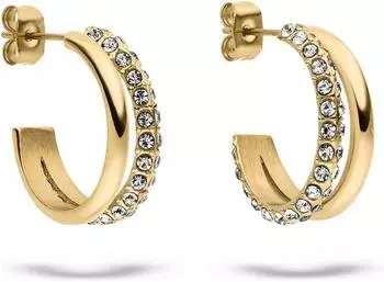 s.Oliver Creolen "The Daily Spark" gelbgoldfarben, Zirkonia, Damen, 17mm (SOJ-0365-E-20)