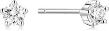 Ania Haie Fairy Dust Mini Five-Prong Sparkle Ohrstecker, Silber 925, Zirkonia (E079-04H)