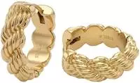 Paar Creolen JOOP "Kordel", gold, Ohrringe, Damen, 21mm, Edelstahl