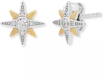 Engelsrufer Stern Ohrstecker Bicolor Zirkonia, Damen (ERE-NEWSTAR-ZI-BI-ST)
