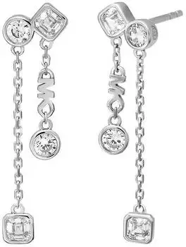 Michael Kors Brilliance Kors Ohrstecker Silber mit Kristallen (MKC1773040)