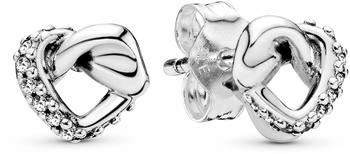 Pandora Knotted Heart Stud Earrings (298019CZ)