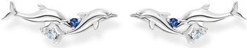 Thomas Sabo Ohrringe Ear climber Delfine mit blauen Steinen (H2232-644-1)