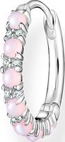 THOMAS SABO Single-Creole "Rosa Steine" mit Glas-Keramik Stein, Zirkonia (synth.)