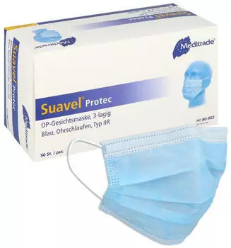 Meditrade Suavel Protec OP-Maske Typ II 3-lagig gr&uuml;n (50Stk.)