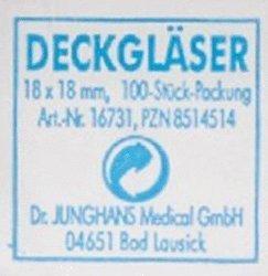 Dr. Junghans Medical Deckgläser 18 x 18 mm (100 Stk.)
