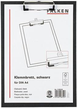 Falken Klemmbrett A4 Hartpappe mit Kraftpapierbezug schwarz (11288339)