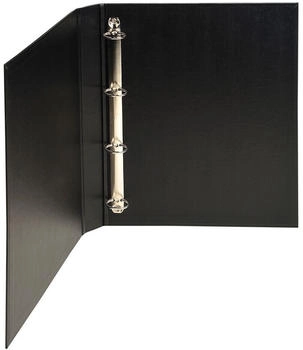 Exacompta Clairefontaine 10x Ringbuch aus festem Karton 1,8mm PP kaschiert, 4 Ringe 25mm rund am hinteren Deckel befestigt, Rücken 40mm, 32x25,5cm für DIN A4 - schwarz