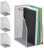 Relaxdays 4 x Stehsammler Metall silber