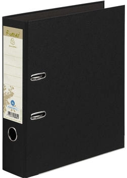 Exacompta 10x Ordner Prem-Touch, Recyclingkarton, Rückenbreite 80mm, 32x29cm für DIN A4 Maxi, Forever - schwarz