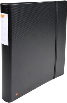 Exacompta 10x Ringbuch Exabinder aus PP 3mm, 4 Ringe 30mm, Rücken 50mm, für DIN A4 Maxi - Exactive - schwarz