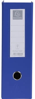 Exacompta 10x Stehsammler aus festem PP 2mm, R&uuml;cken 100mm mit aufgeklebtem Etikettenhalter und Griffloch, 23x31cm - dunkelblau