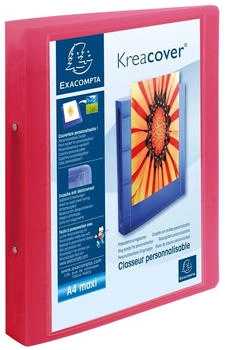 Exacompta 12x festes Ringbuch aus PP Chromaline 1mm, 2 Ringe 30mm, Rückenbreite 40mm, für DIN A4 Maxi, Kreacover - Farben sortiert