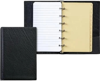 Brunnen Taschen-Ringbuch 95&times;140 mm, 6-Ring-Kipphebel-Mechanik, F&uuml;llh&ouml;he: 10 mm, schwarz