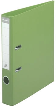 Exacompta 10x Ordner aus PVC mit 2 Ringen, R&uuml;cken 50mm, 32x29cm f&uuml;r DIN A4 &Uuml;berbreite - anisgr&uuml;n