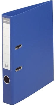 Exacompta 10x Ordner aus PVC mit 2 Ringen, R&uuml;cken 50mm, 32x29cm f&uuml;r DIN A4 &Uuml;berbreite - dunkelblau