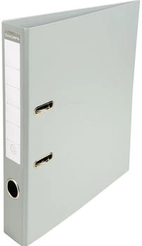 Exacompta 10x Ordner aus PVC mit 2 Ringen, R&uuml;cken 50mm, 32x29cm f&uuml;r DIN A4 &Uuml;berbreite - grau