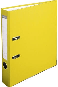 Exacompta 20x Ordner aus PP mit 2 Ringen, R&uuml;cken 50mm, 32x29cm f&uuml;r DIN A4 - gelb